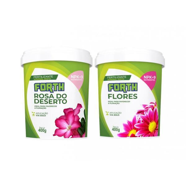 Imagem de Adubo Fertilizante Forth 400g Flores Rosa Do Deserto Kit 2