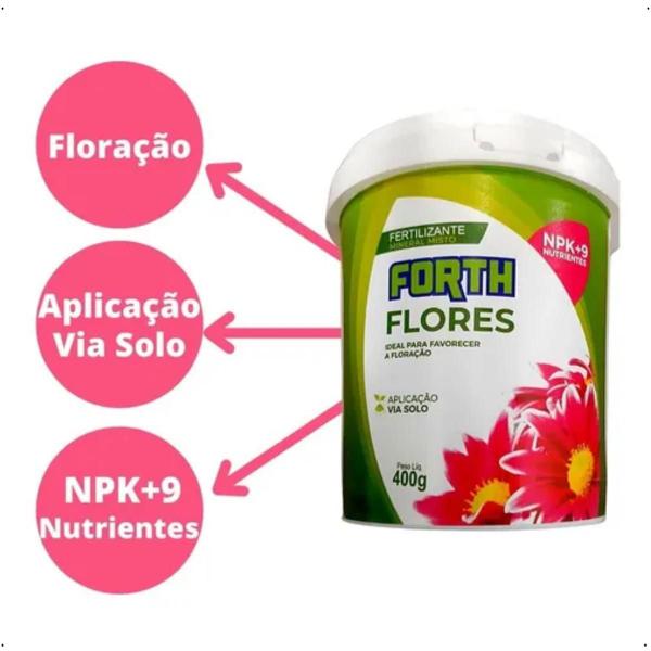 Adubo Fertilizante Forth Flores 400g Jardineira Completo Imagem de Adubo Fertilizante Forth Flores 400g Jardineira Completo