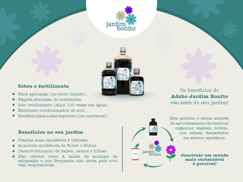 Imagem de Adubo Jardim Bonito 1 Litro - Uso Universal - Todas Espécies de Plantas