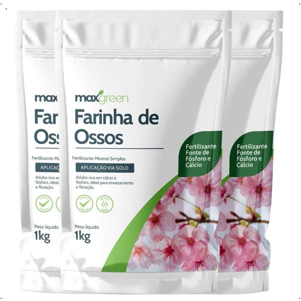 Imagem de Adubo Maxgreen Farinha De Ossos Fertilizante Mineral Simples