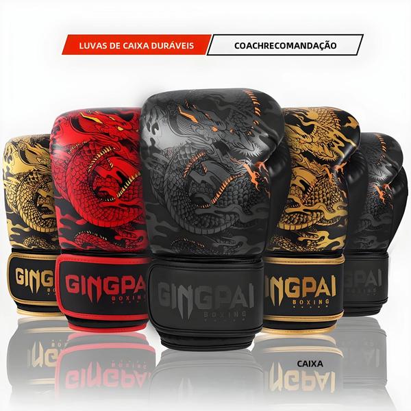 Imagem de Adulto 10 12 14oz Luvas De Boxe Profissional Das Mulheres Dos Homens Muay Thai Mma Treinamento Saco