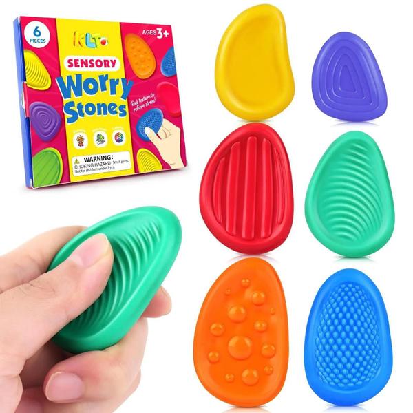 Imagem de Adultos Autismo Crianças Sensoriais Silicone Brinquedos Fidget 6 Pacote Texturizado Alívio Do