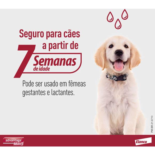 Imagem de Advantage MAX3 1 mL Elanco para Cães de 4 a 10 Kg - 3 Bisnagas