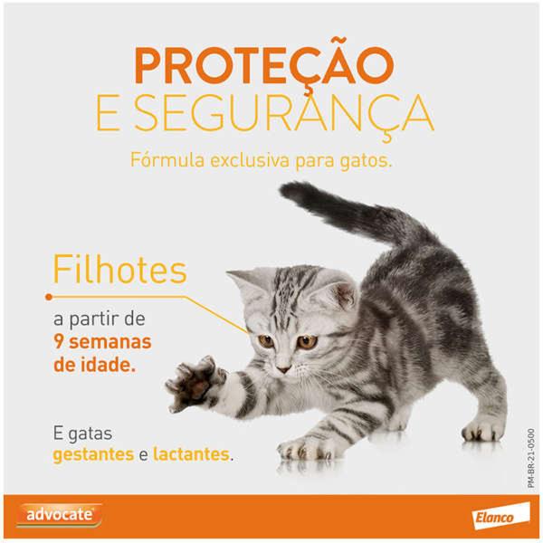 Imagem de Advocate Elanco 0,4 mL para Gatos até 4 Kg - 1 Bisnaga