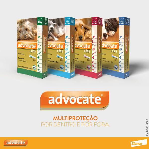 Imagem de Advocate Elanco Antipulgas para Cachorro Até 4kg Kit com 3