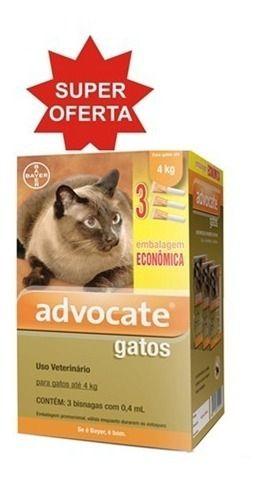 Imagem de Advocate Gatos Até 4kg Combo 3 Pipetas