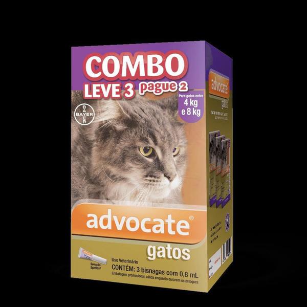 Imagem de Advocate Gatos Combo - para gatos de 4kg até 8kg - Bayer