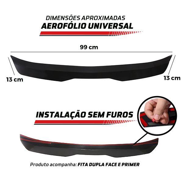 Imagem de Aerofólio Universal Carros Hatch Black Piano sem Led