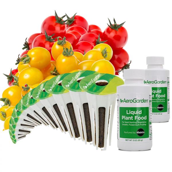 AeroGarden 812501-0208 Tomate Cereja Mista, 12-pod Imagem de AeroGarden 812501-0208 Tomate Cereja Mista, 12-pod
