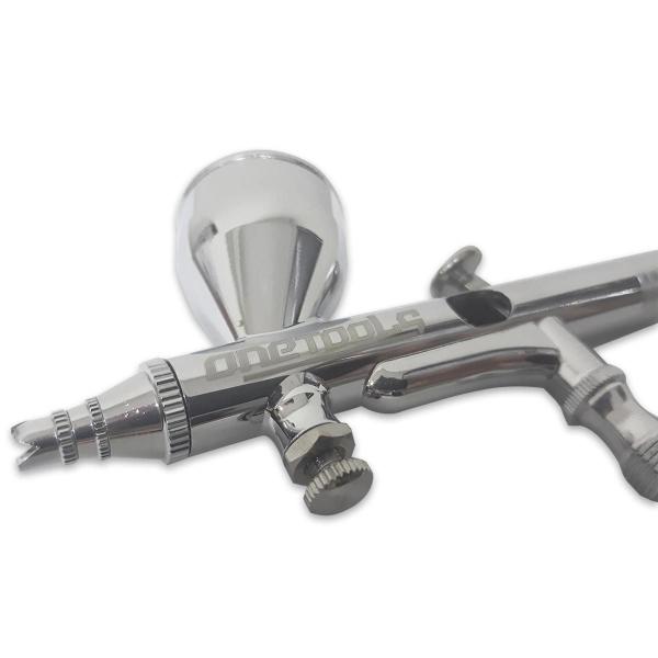 Aerógrafo Profissional Dupla Ação 9Cc Com Regulagem 0,25Mm - Onetools Imagem de Aerógrafo Profissional Dupla Ação 9Cc Com Regulagem 0,25Mm