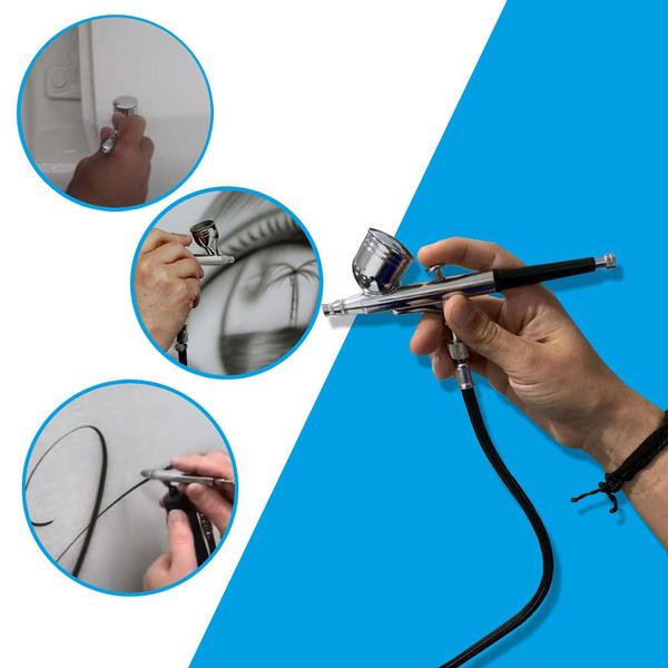Aerógrafo Profissional Micro Pinturas Retoque Automotivo Com Acessórios Vonder 13 Peças Bico Caneta Imagem de Aerógrafo Profissional Micro Pinturas Retoque Automotivo Com Acessórios Vonder 13 Peças Bico Caneta