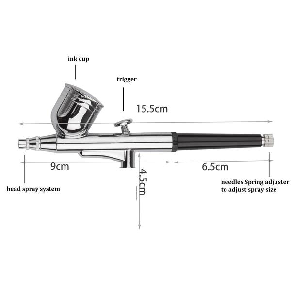 Imagem de Aerógrafo Profissional Portátil Com Compressor 0,3Mm