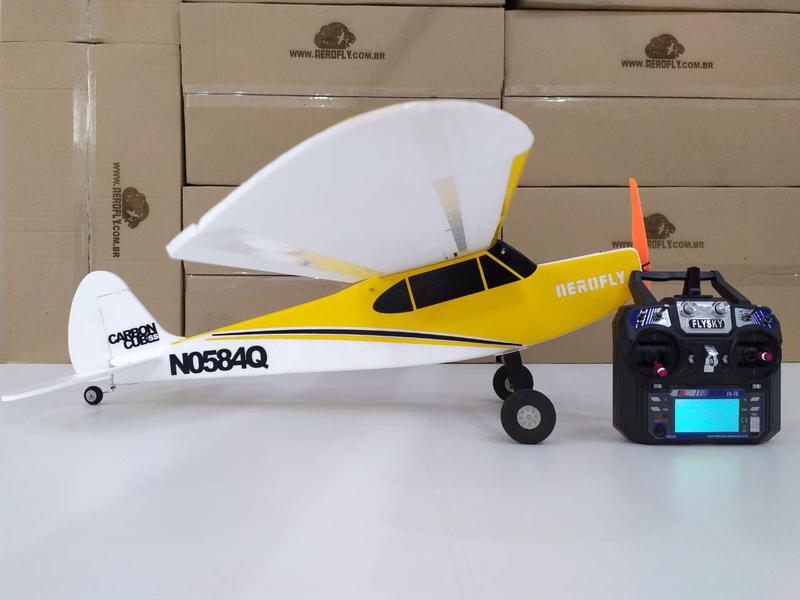 Imagem de Aeromodelo Treinador Piper Completo Controle 6 Ch Kit 5