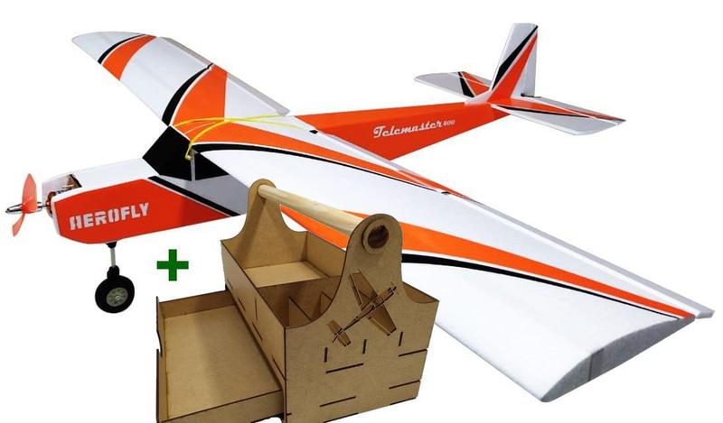 Imagem de Aeromodelo Treinador Telemaster + Eletronica 4 Canais Kit 3