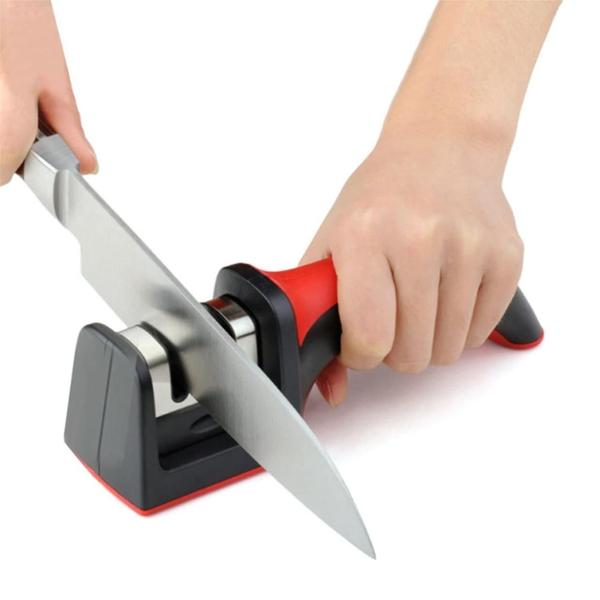 Afiador 3 Opções de Afiar - Uso Profissional - Prático e Eficiente - Afiador de Faca Imagem de Afiador 3 Opções de Afiar - Uso Profissional - Prático e Eficiente