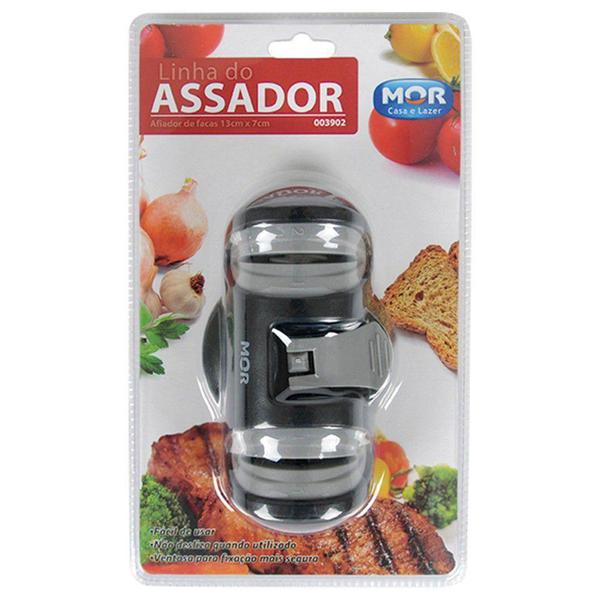 Imagem de Afiador e Polidor De Facas e Tesouras Aço Inox 13x7 Mor 3902 - Met. Mor