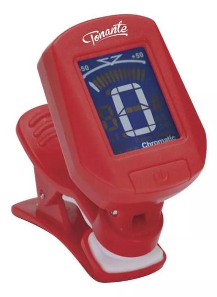Afinador Digital Cromático / Tonante / AF 10 / Vermelho / Guitarra / Violão / Cavaco / Ukulele / Contra baixo / Violino Imagem de Afinador Digital Cromático / Tonante / AF 10 / Vermelho / Guitarra / Violão / Cavaco / Ukulele / Contra baixo / Violino