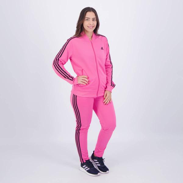 Imagem de Agasalho Adidas 3 Stripes Feminino Rosa