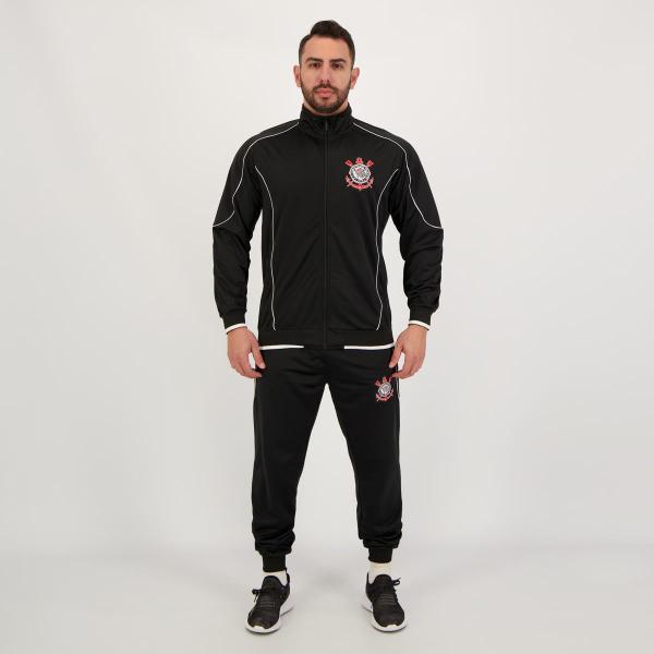 Agasalho Corinthians Trilobal Twist Preto - Spr Imagem de Agasalho Corinthians Trilobal Twist Preto