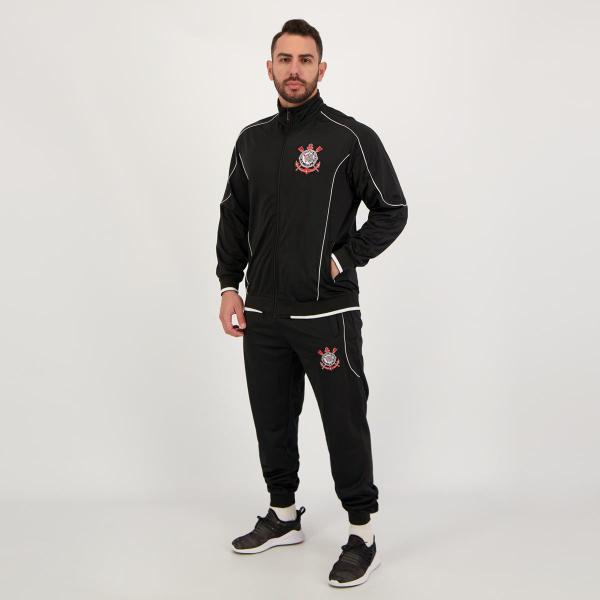 Agasalho Corinthians Trilobal Twist Preto - Spr Imagem de Agasalho Corinthians Trilobal Twist Preto