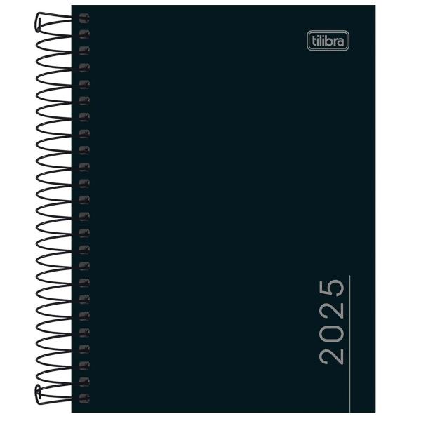 Agenda 2025 diária espiral 160 folhas Pepper M4 Tilibra Imagem de Agenda 2025 diária espiral 160 folhas Pepper M4 Tilibra
