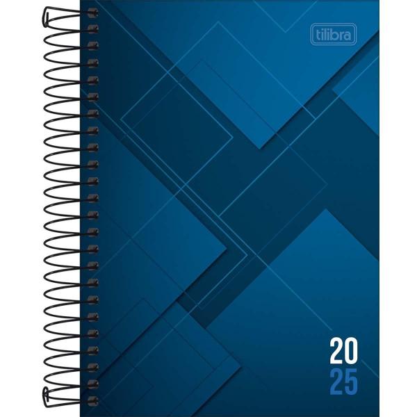 Imagem de Agenda 2025 Espiral Diária Zip 12,9cmX18,7cm Azul Capa Dura