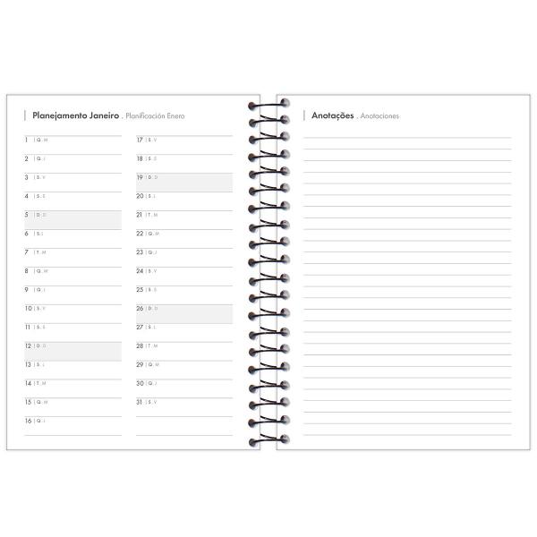 Imagem de Agenda 2025 Foroni office class espiral 130X188mm 176 folhas