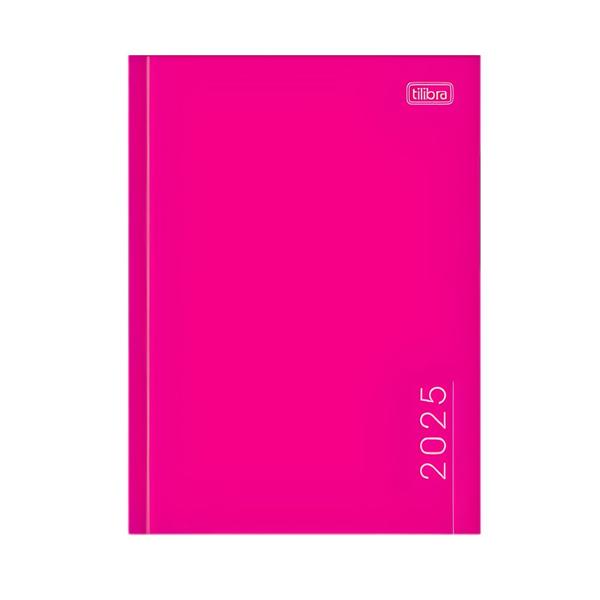 Imagem de Agenda 2025 Tilibra Costurada Diária Pepper Rosa 123x166mm