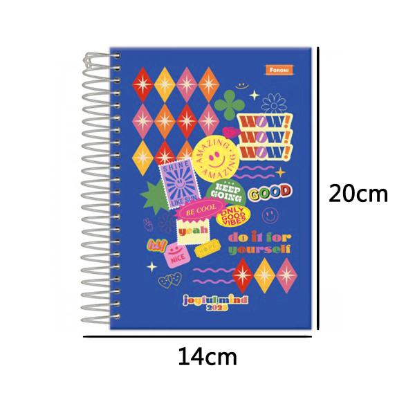 Imagem de Agenda Anual 2025 Joyful Mind 176 Folhas 117mm x 164mm