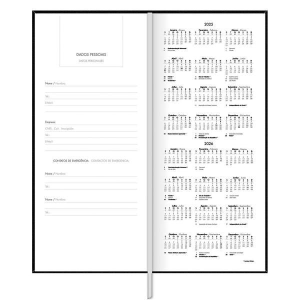 Imagem de Agenda comercial 2025 costurado 208 fls M8 Tilibra
