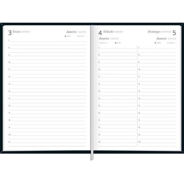Imagem de Agenda Costurada Executiva Diária Milano 2025 13,4 x 19,2 cm TILIBRA