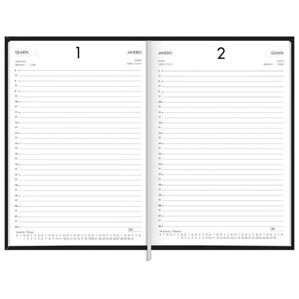 Imagem de Agenda Costurada Executiva Tilibra 159x233mm Napoli Preta