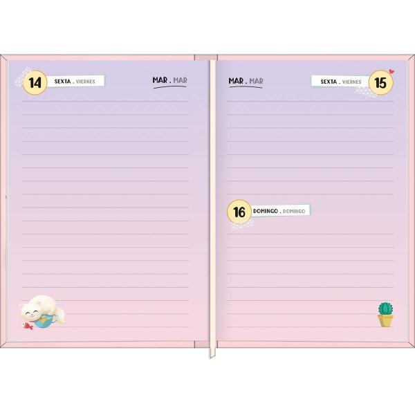 Imagem de Agenda Costurada Petit 10,5 x 14,8 cm Purrfect Cats 2025 - Life Is Better With Cats