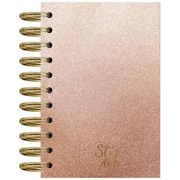 Imagem de Agenda Diária 2025 Esp 100X150Mm Star Rose Gold Kit