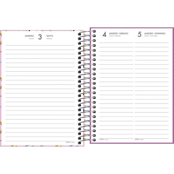 Imagem de Agenda Espiral 2025 D+ Feminina M4 176 Folhas 11,7 x 16,4cm Tilibra