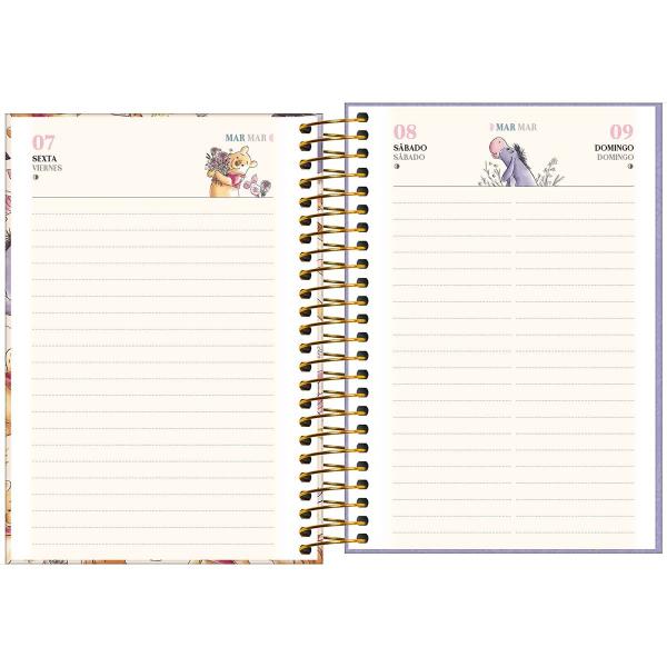 Imagem de Agenda Espiral Diária 12,9 x 18,7 cm Pooh 2025 Tilibra 7840