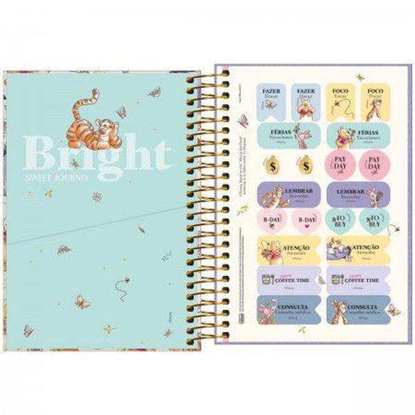 Imagem de Agenda Espiral Diária 12,9x18,7cm Pooh M5 e Disney Tilibra