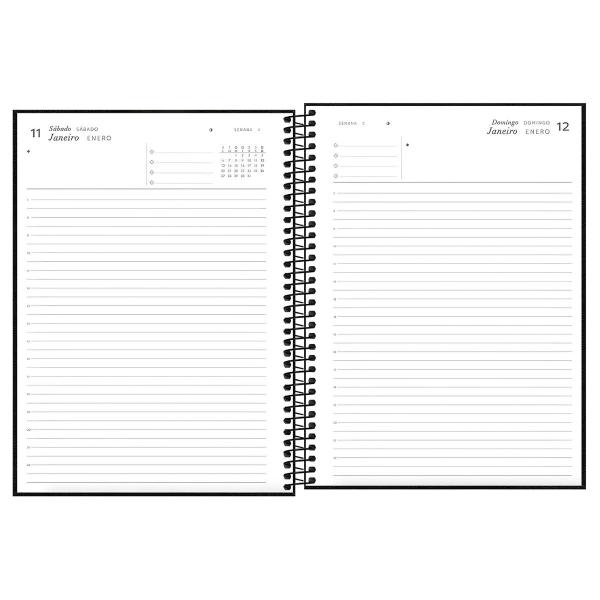 Imagem de Agenda Espiral Executiva Tilibra Cambridge 200x275mm Preta