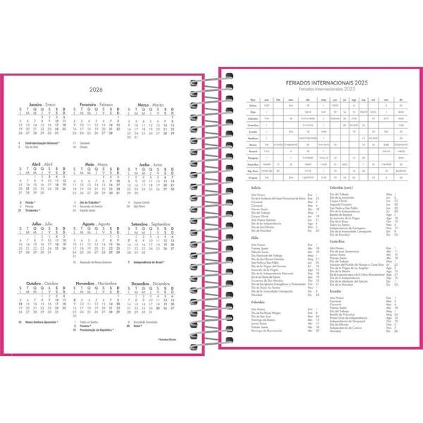 Agenda Espiral Pepper M4 2025 11,7 x 16,4cm TILIBRA Imagem de Agenda Espiral Pepper M4 2025 11,7 x 16,4cm TILIBRA