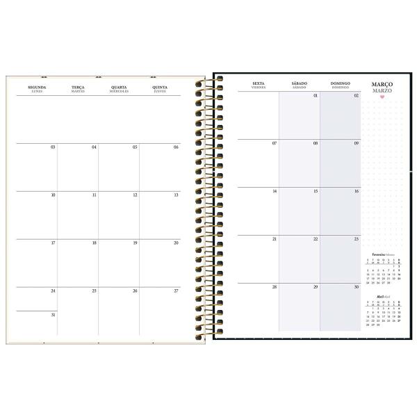 Imagem de Agenda Espiral Planner 2025 West Village 80 Folhas 17,7 x 24cm M7 Tilibra