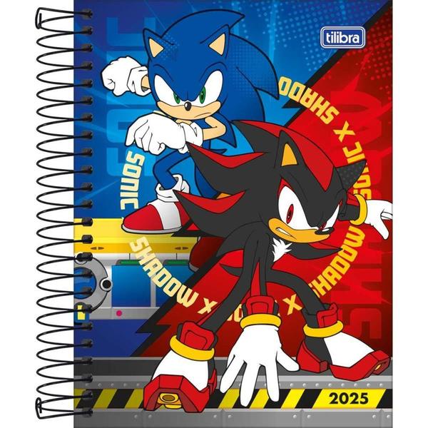 Imagem de Agenda Espiral Sonic The Hedgehog 176FLS Capa 1 - Tilibra