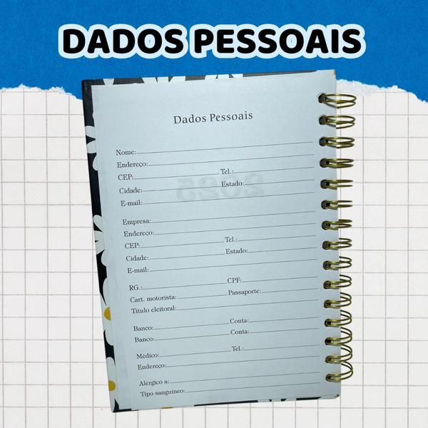 Imagem de Agenda Executiva  2025 Capa Dura Escrita Personalizada Anotações Organizador Pessoal de Horários