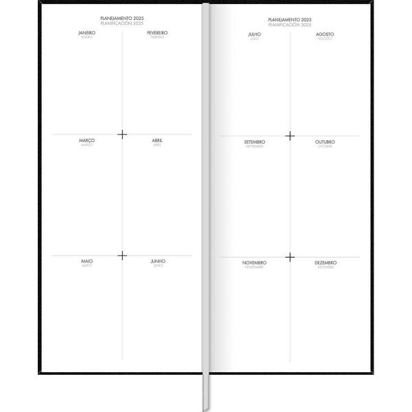 Imagem de Agenda Executiva Costurada Diária 12,3 x 27,5 cm Comercial 2025