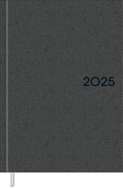 Imagem de  Agenda Executiva Costurada Diária 13,4 x 19,2 cm Milano Chumbo 2025