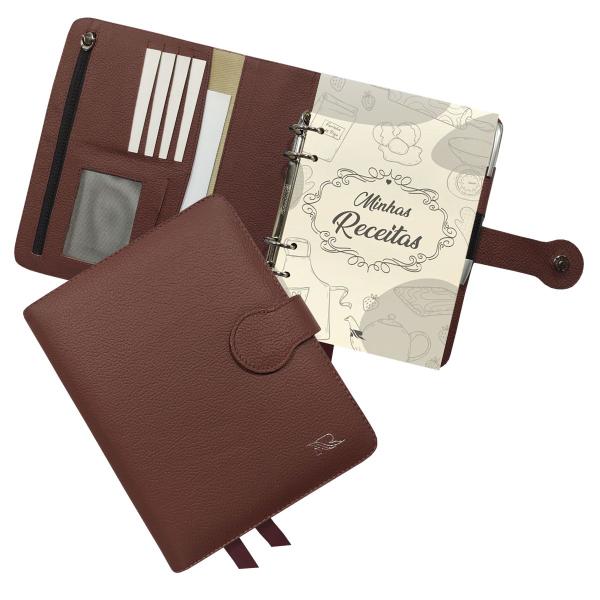 Agenda Minhas Receitas Couro 168-R Personalizada Raffai Couros Imagem de Agenda Minhas Receitas Couro 168-R Personalizada Raffai Couros