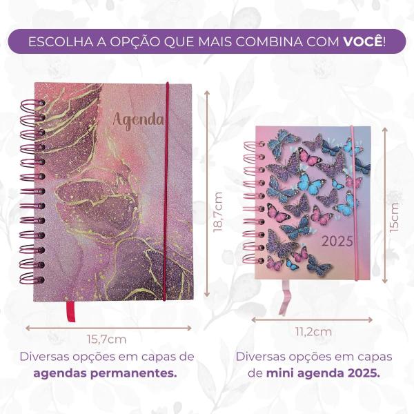 Imagem de Agenda Permanente E Mini Agenda 2025 Capa Dura Diversos Modelos