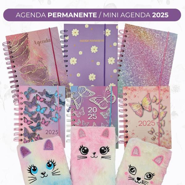 Imagem de Agenda Permanente E Mini Agenda 2025 Capa Dura Diversos Modelos