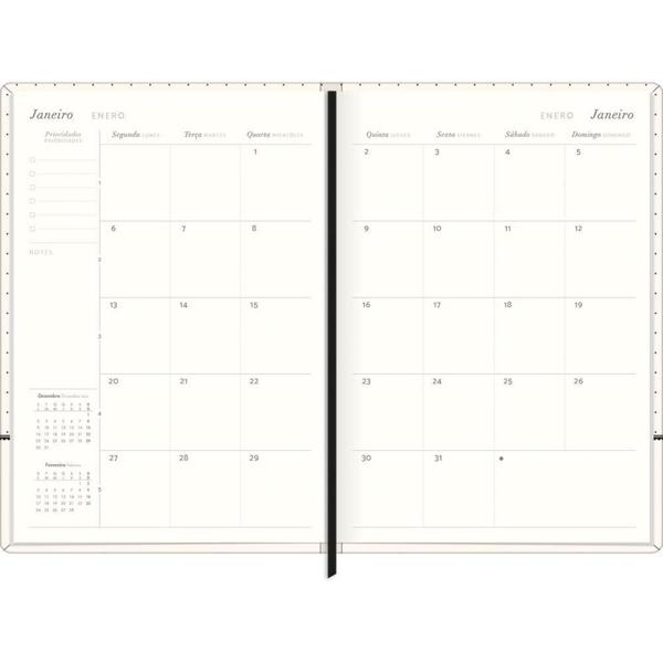 Imagem de AGENDA/PLANNER 2025 WEST Village COST 80 Folhas 145X205MM Pacote com 05