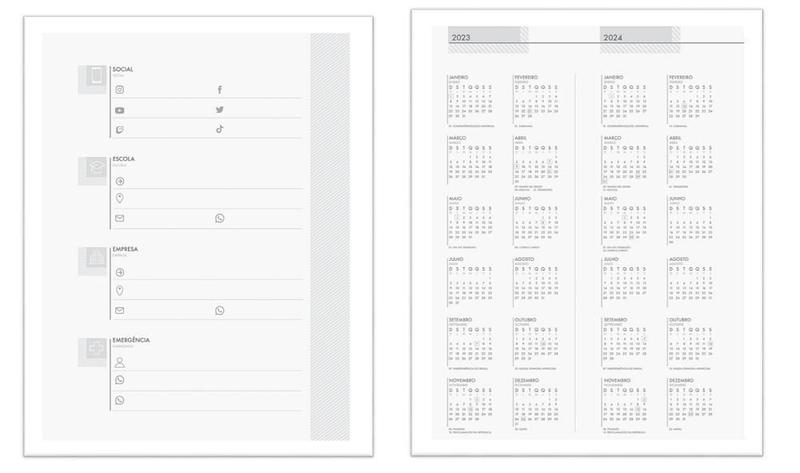 Imagem de Agenda Planner Capa Dura 160 Páginas Marble