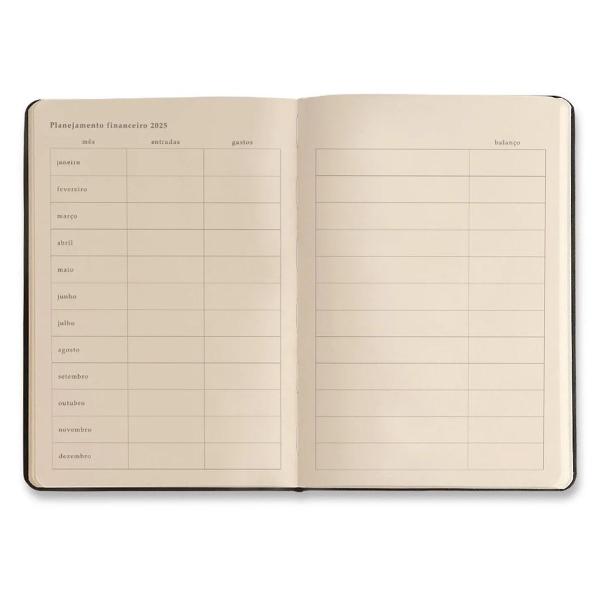 Imagem de Agenda Planner CÍCERO 2025 Semanal Datado 14x21cm Preto